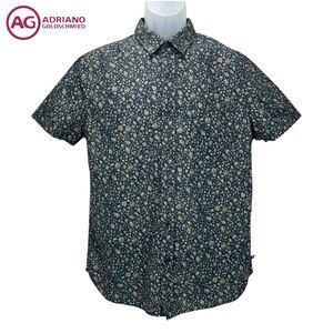 AG Adriano Goldschmied Men’s Medium Slim Fit Nash Floral Button‎ Down Shirt NWT